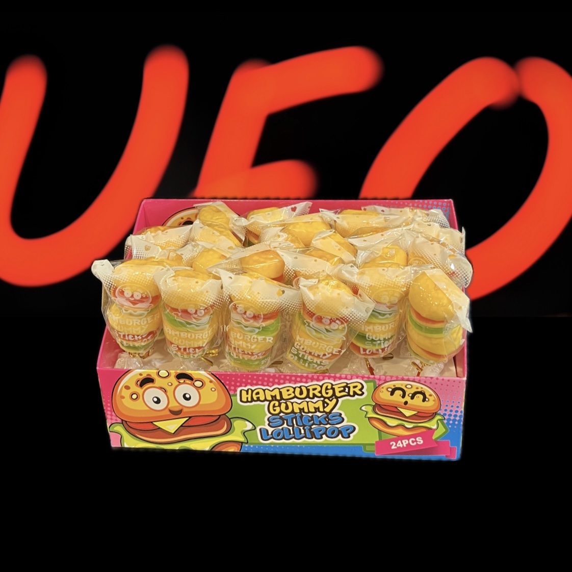 پاستیل چوبی همبرگر (Hamburger Gummy Sticks)