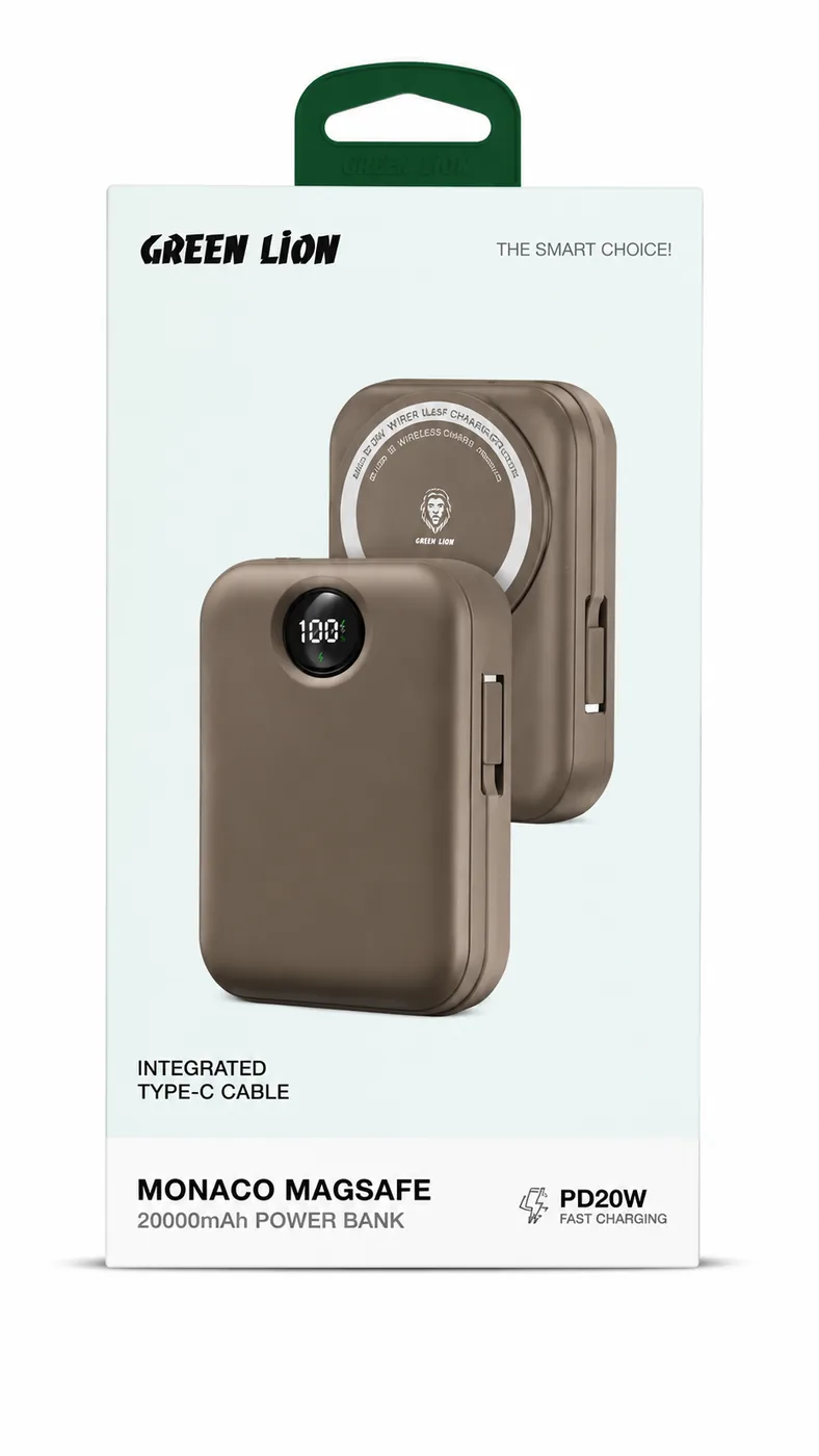 پاوربانک GL-PBK3 Green Lion Monaco 20000 Mah Pd 20Wجدید