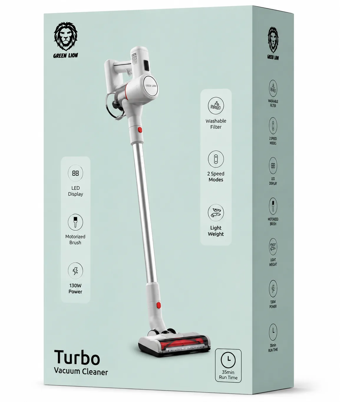 جارو برقی Green Lion Turbo Vacuum Cleaner Battery 2200 Mahجدید