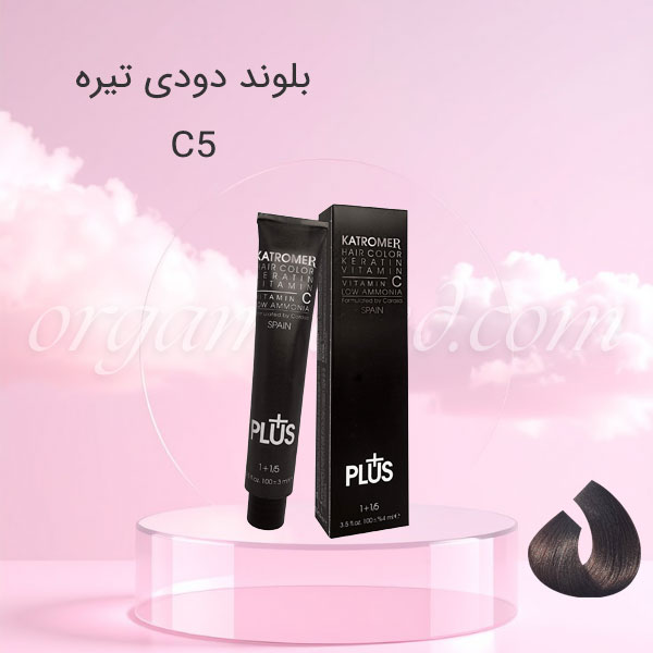 رنگ موی کاترومر KATROMER بلوند دودی تیره شماره 6.1 C5 سری دودیجدید