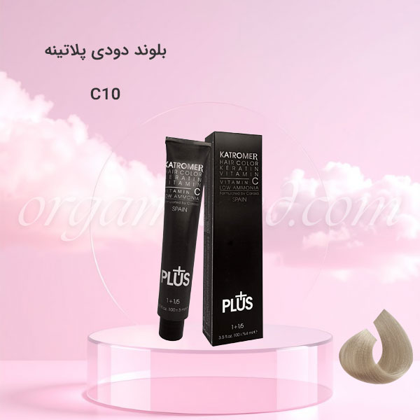 رنگ موی کاترومر KATROMER بلوند دودی پلاتینه شماره 10.1 C10 سری دودیجدید