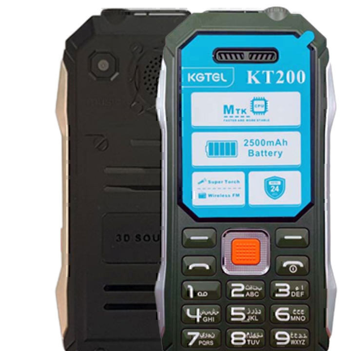 گوشی ساده کاجیتل مدل KGtel KT200 دوسیم کارت قابلیت ضربه پذیری بالا ( بدون گارانتی شرکتی)