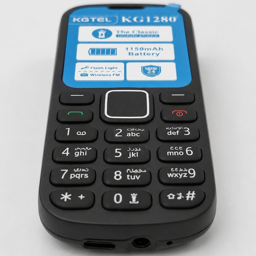 گوشی ساده کاجیتل مدل kgtel 1280 دو سیم کارت ( بدون گارانتی شرکتی)