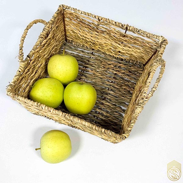 سبد حصیری مربعی دستهدار sh788جدید