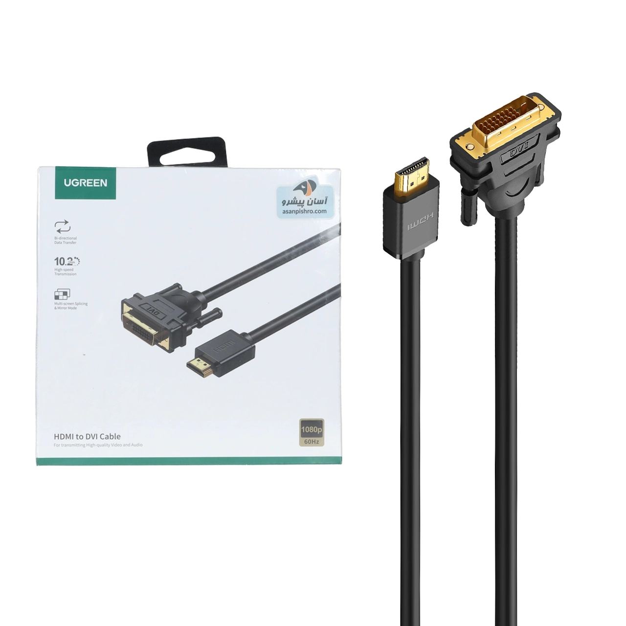 کابل سه متری UGREEN HDMI TO DVI مدل HD106-10136B - مشکی