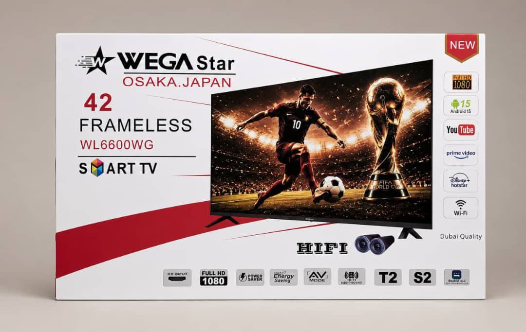 تلویزیون 42 اینچ وگا استار اسمارت مدل wl6600wgجدید