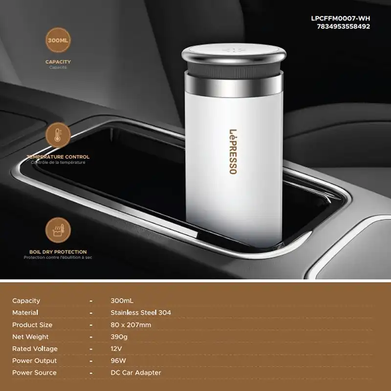 ماگ هوشمند لپرسو مدل Lepresso ThermiQ Electric Heating Bottle