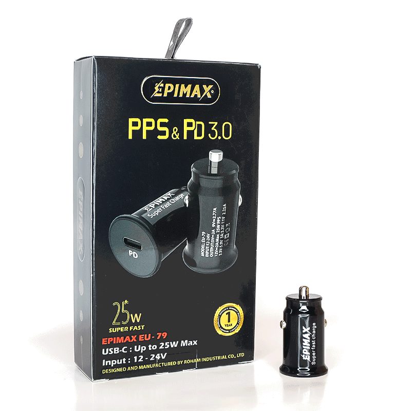 شارژ فندکی خودرو EPIMAX EU-79 PD 25W برند اپی مکس