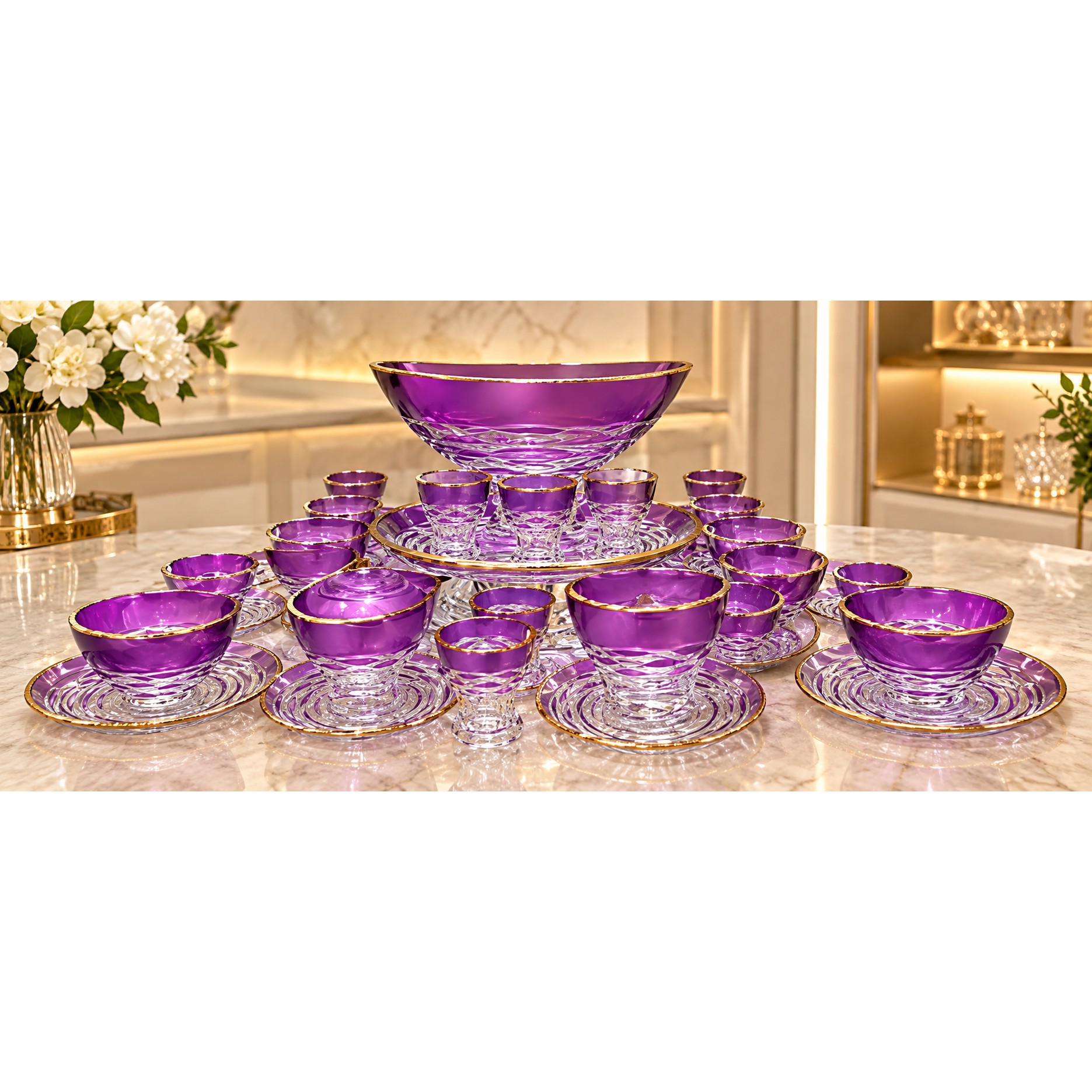 سرویس پذیرایی طرح وینچی 6 نفره 23 پارچه سوگا اصل ژاپن