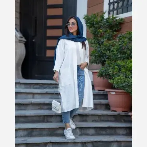 مانتو زنانه تابستانه مدل آیلی جنس بابوس درجه یک قد 109 تک سایزجدید