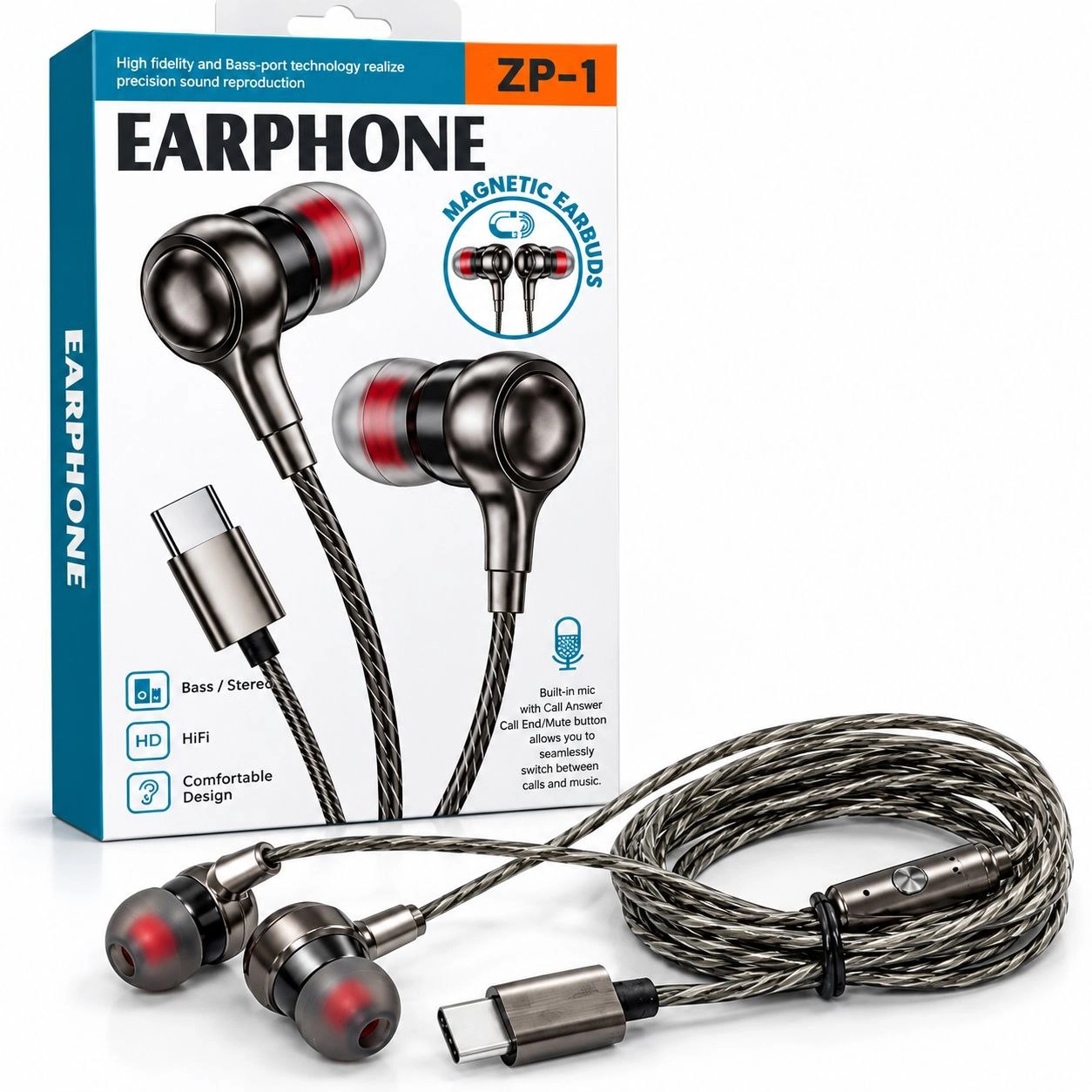 هندزفری EARPHONE ZP-1 TYPE Cجدید