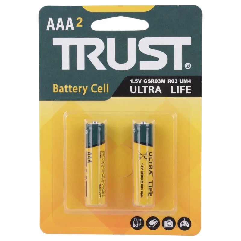 قیمت و خرید باتری دوتایی نیم قلمی تراست Ultra Life R03