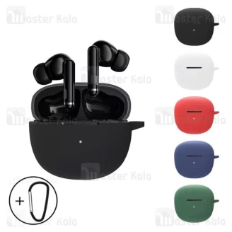 کاور محافظ سیلیکونی هندزفری کیو سی وای Xiaomi QCY HT03 دارای قلاب آویزجدید