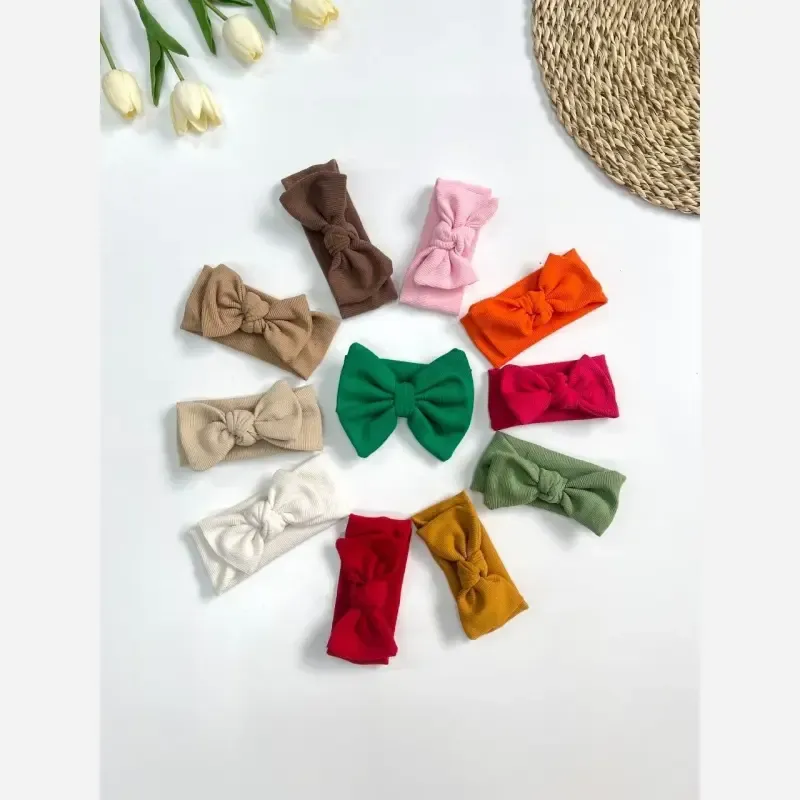 هدبند کبریتی نوزادی دخترانه یلدایی پاپیونی گره ای مناسب 0 تا 3 سالجدید