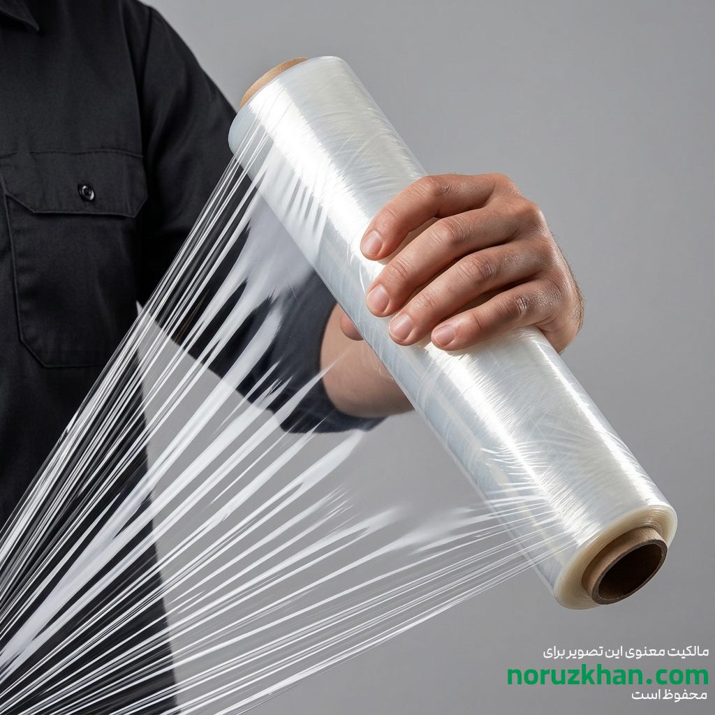 سلفون استرچ صنعتی 30 میکرون | عرض 50 سانت | 5.5 کیلوییجدید
