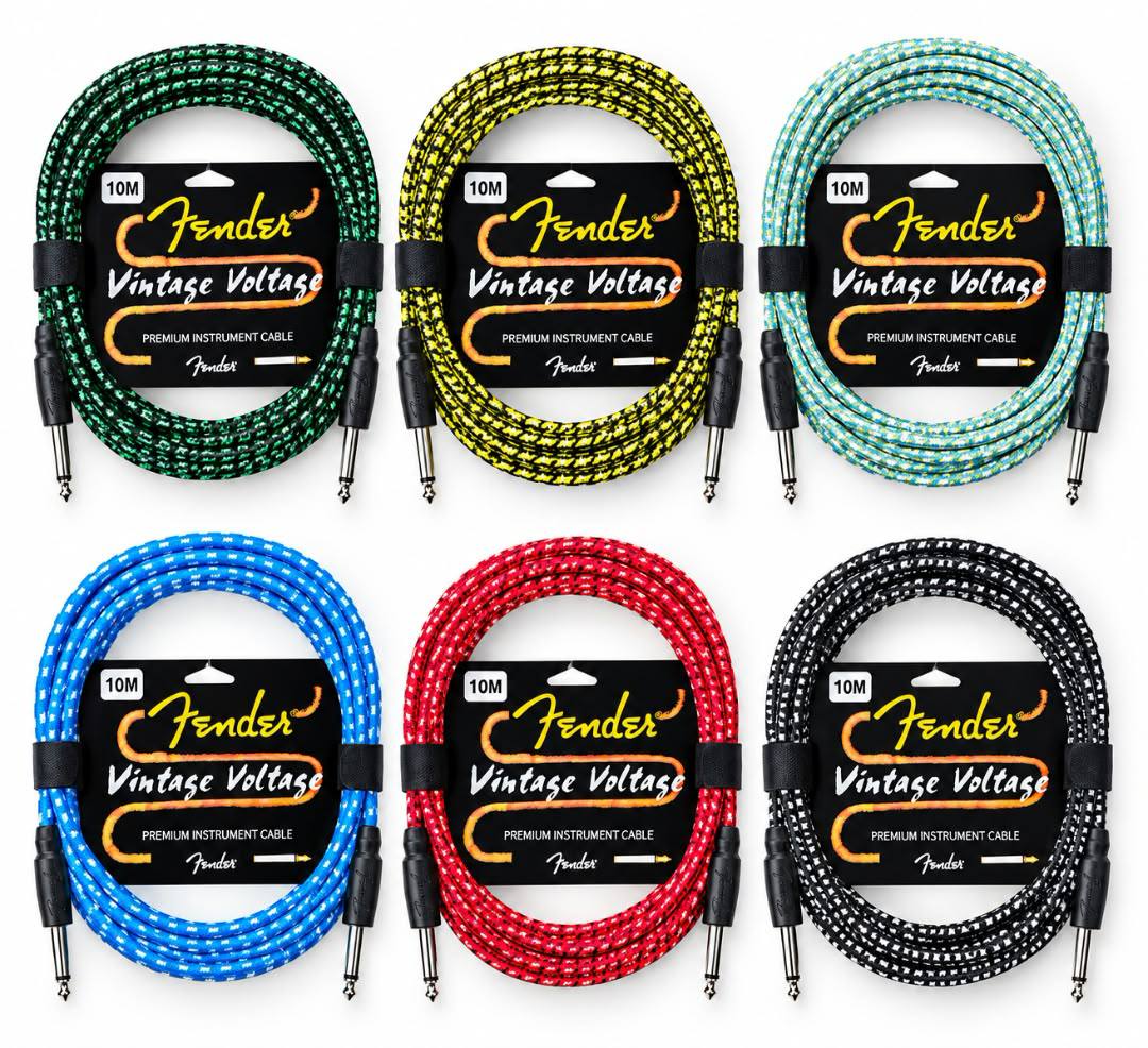 کابل گیتار Fender نویزلس 6 متریجدید