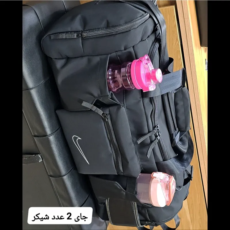 ساک ورزشی سه کاره کوله شو خارجی تفکیکی جنس پارچه دیبا وارداتی