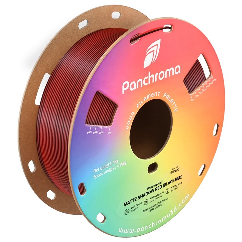فیلامنت Panchroma Dual Matte PLA برند Polymaker رنگ قرمز- مشکی