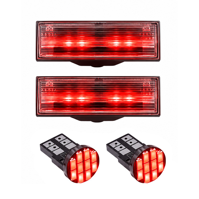 چراغ پلاک خودرو کالانیکس مدل EK-PRIDE132RED-100850 مناسب برای پراید 132 و تیبا به همراه لامپ مجموعه 4 عددی