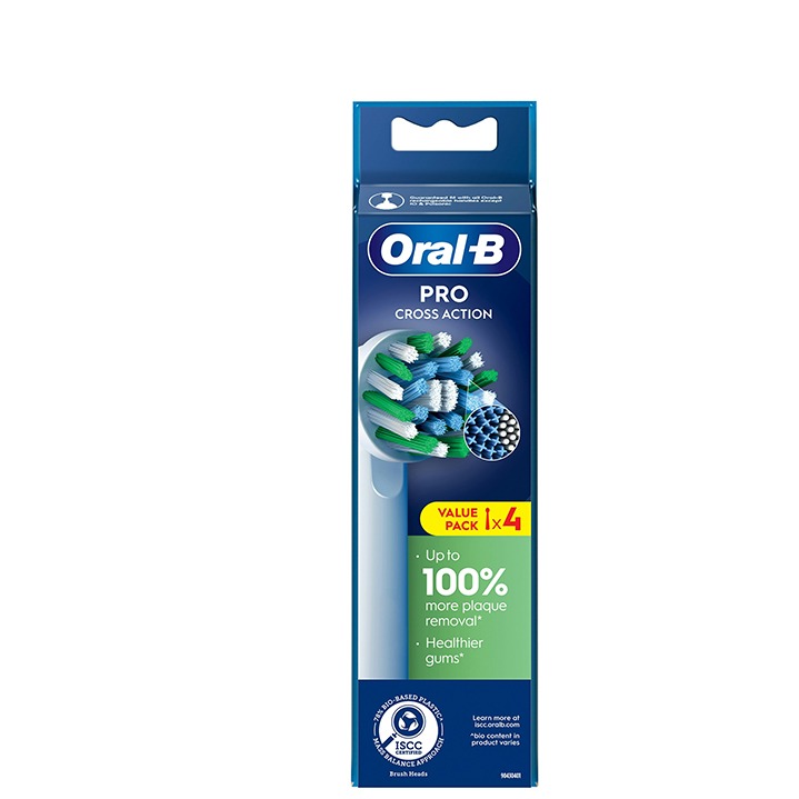 سری یدک مسواک برقی اورال بی مدل Pro Cross Action White سفید بسته 4 تایی /پس کرایه جدید