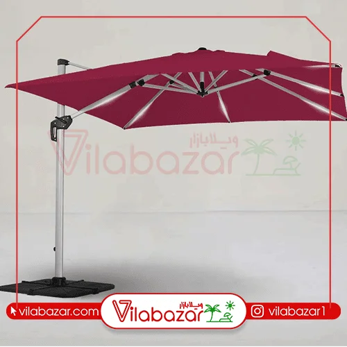 چتر آلمینیومی مربع 360 درجه (3 در 3 متر) (هزینه ارسال با مشتری گرامی به صورت پسکرایه)جدید