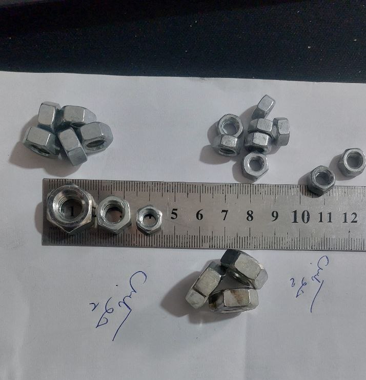 مهره های شش گوش در اندازه های 6-8-10 در بسته 10 عددی
