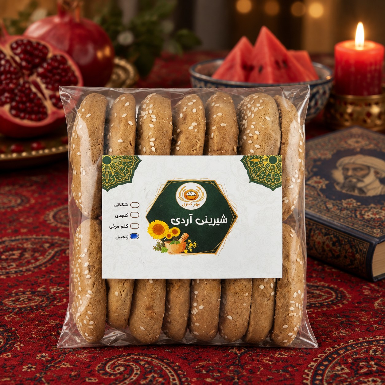 شیرینی آردی زنجبیلی - 250 گرم