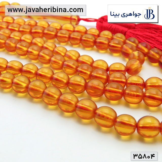 تسبیح سندلوس 101 دانه زرد 8 میل کد35804