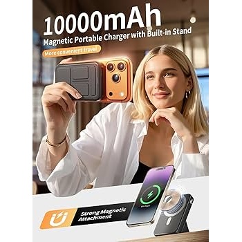 «پاوربانک مغناطیسی 10000mAh. W15
