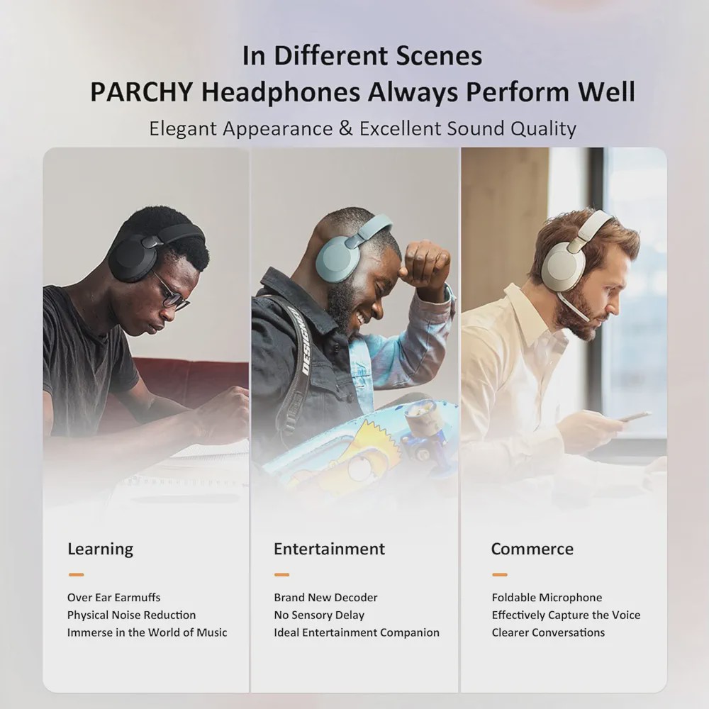 هدفون بیسیم PARCHY Bluetooth Headphones