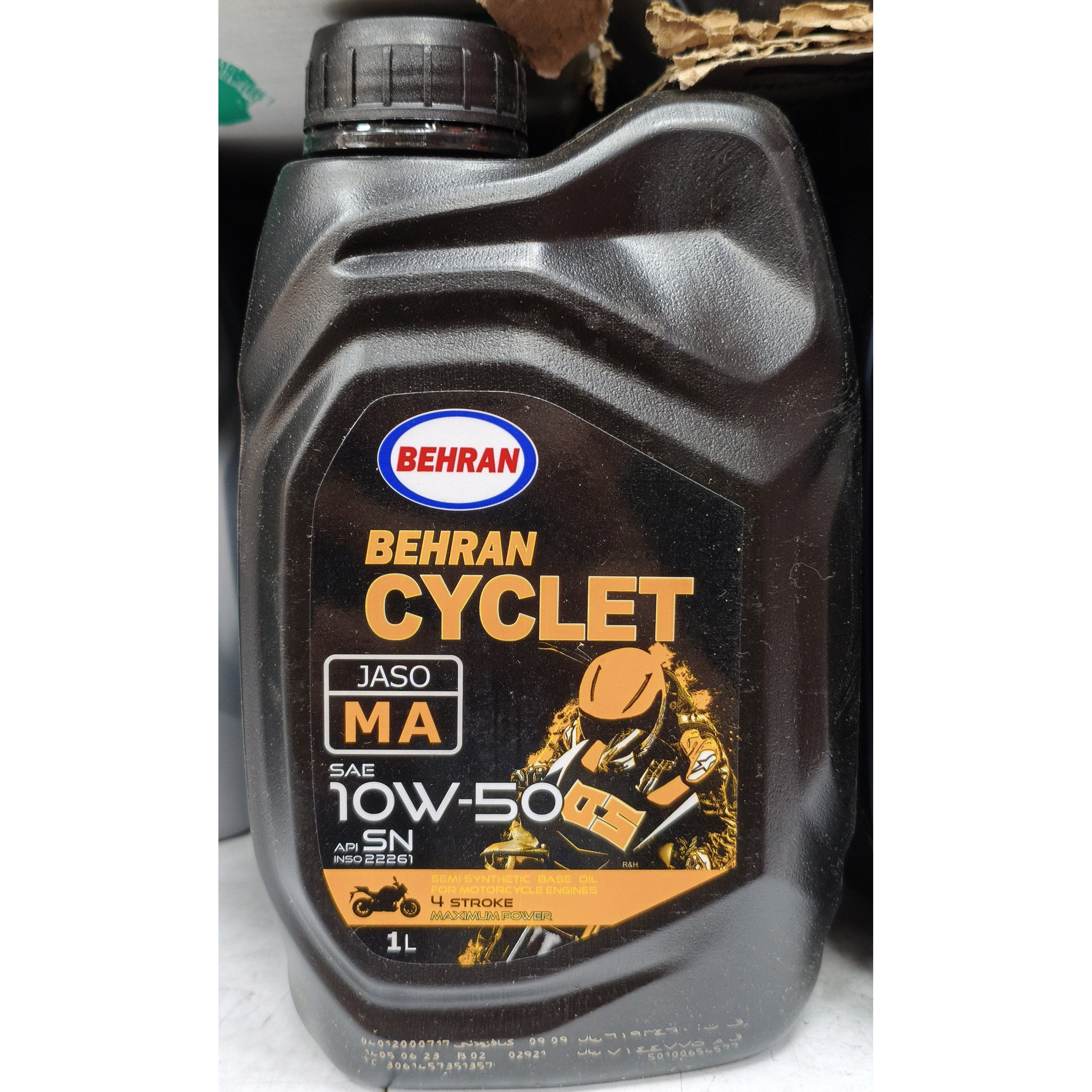 روغن موتور سیکلت بهران SN 10w-50 Jaso MA حجم 1 لیتریجدید
