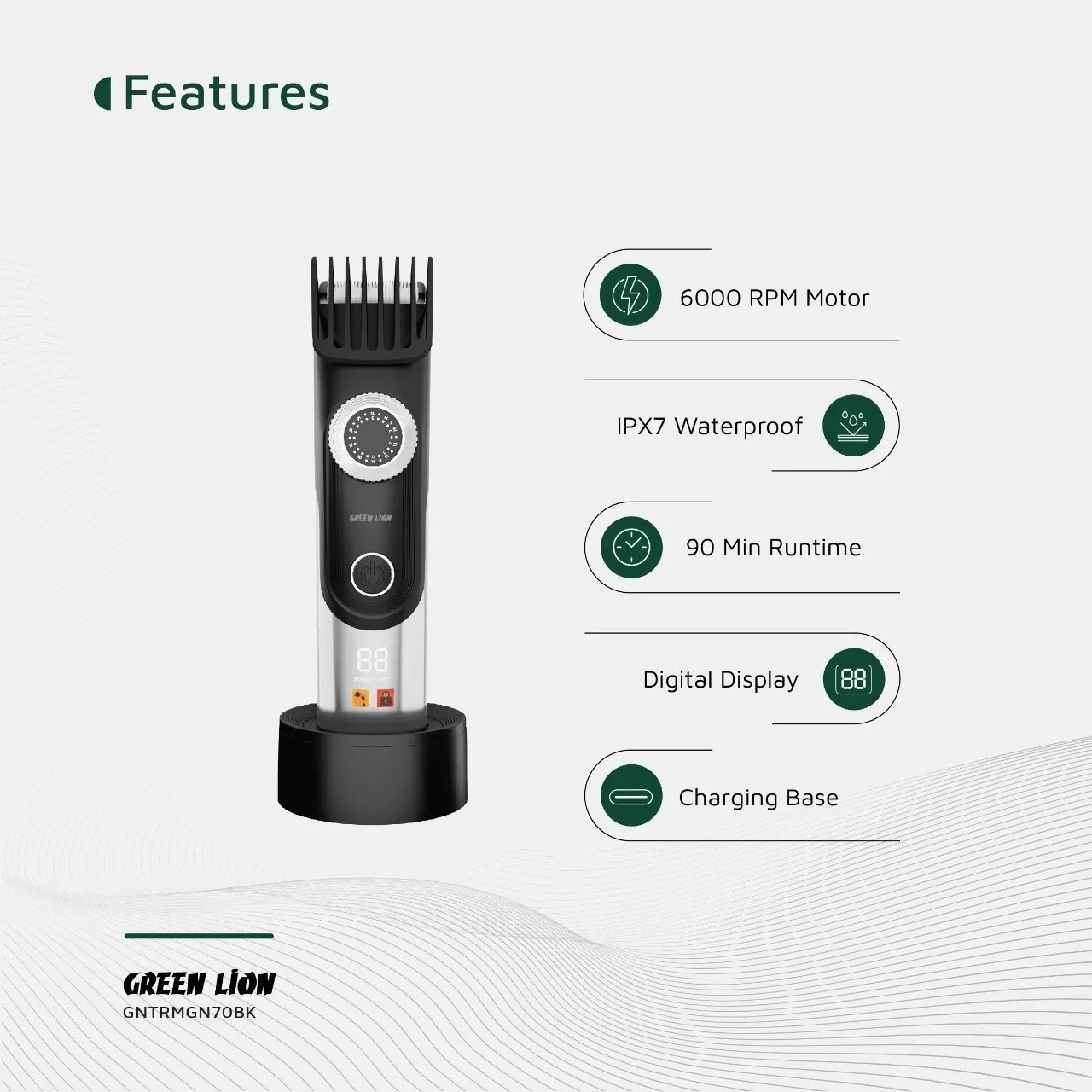 ماشین اصلاح موی بدن ، سر و صورت گرین لاین Green Lion Trim Gen 70 Body Hair Trimmerجدید