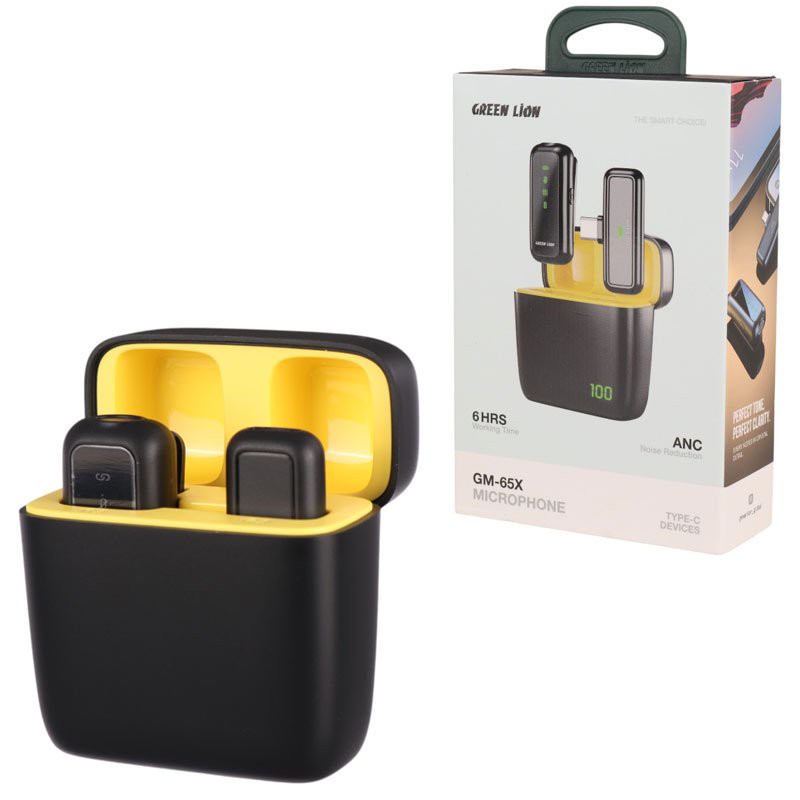 میکروفون یقه ای بی سیم Green Lion GM-65X Type-Cجدید