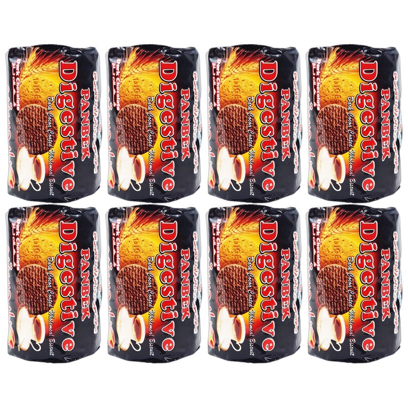 بیسکویت دایجستیو سبوس دار با روکش شکلات تلخ آناتا - 220 گرم بسته 8 عددی