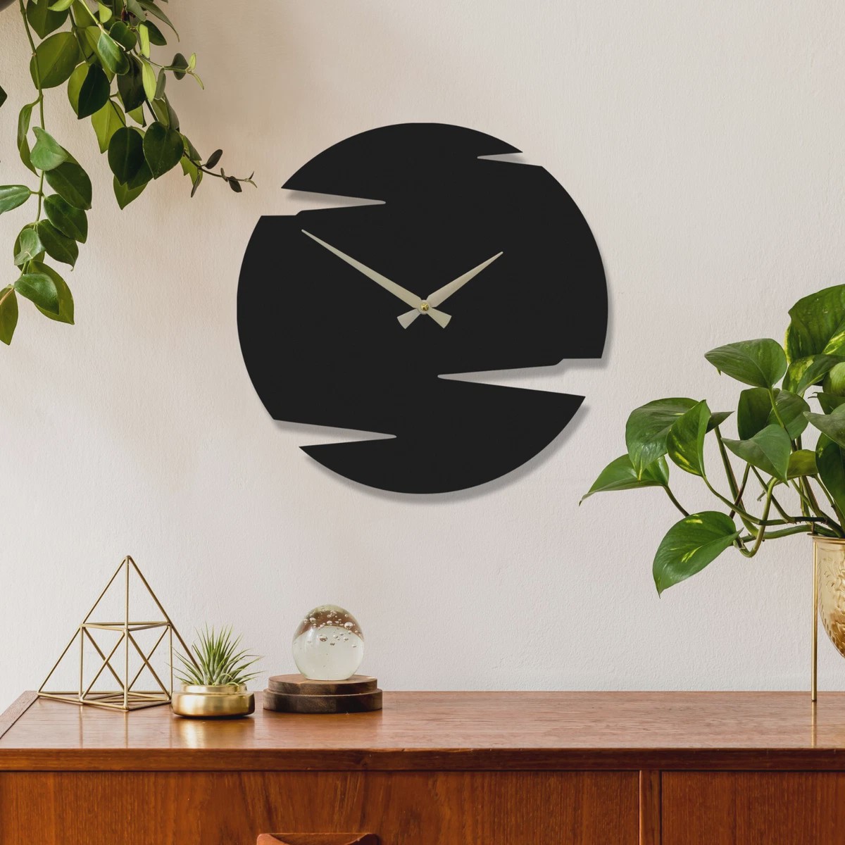 ساعت دیواری لیزری فلزی مینیمال خاص کسوف H663جدید