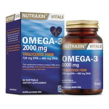 مکمل 60 عددی امگا 3 نوتراکسین 2000 میلی گرم (Nutraxin Omega-3 2000 mg)جدید