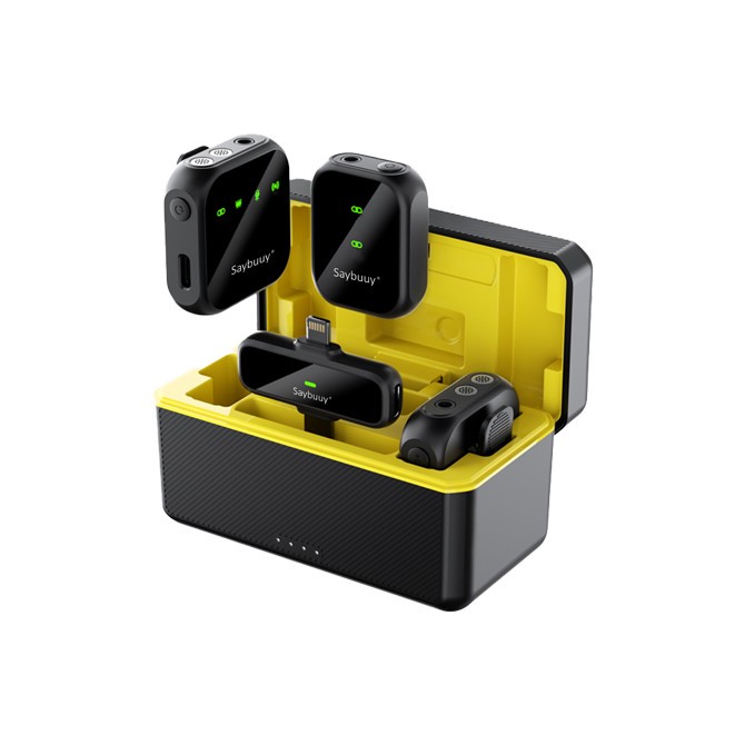 ست میکروفن بی سیم سی بای مدل Mic1 Pro با درگاه اتصال Type-C، لایتنینگ و جک 3.5 میلی متریجدید