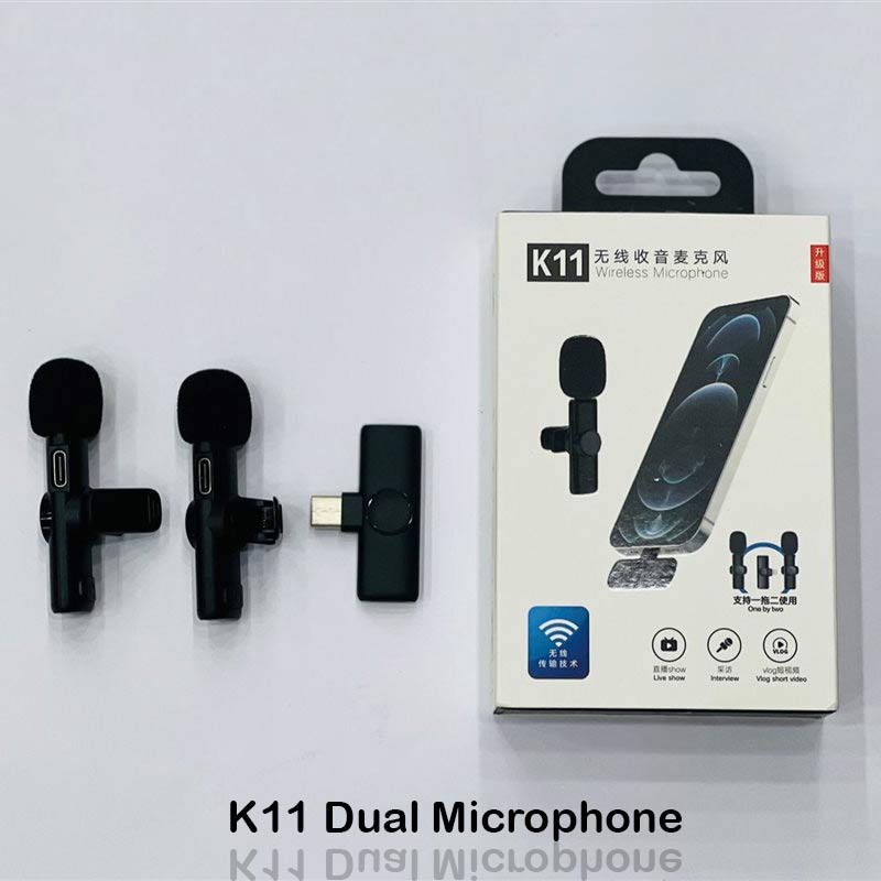 میکروفن یقه ای نوع بی سیم مدل K11 با درگاه اتصال Type-Cجدید