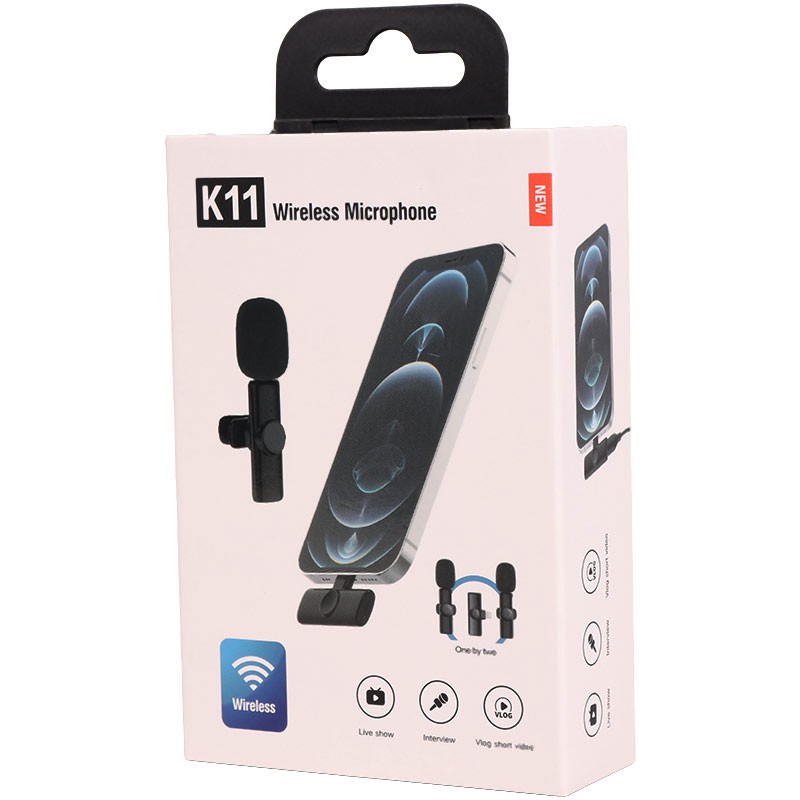 میکروفن یقه ای نوع بی سیم مدل K11 با درگاه اتصال Type-Cجدید