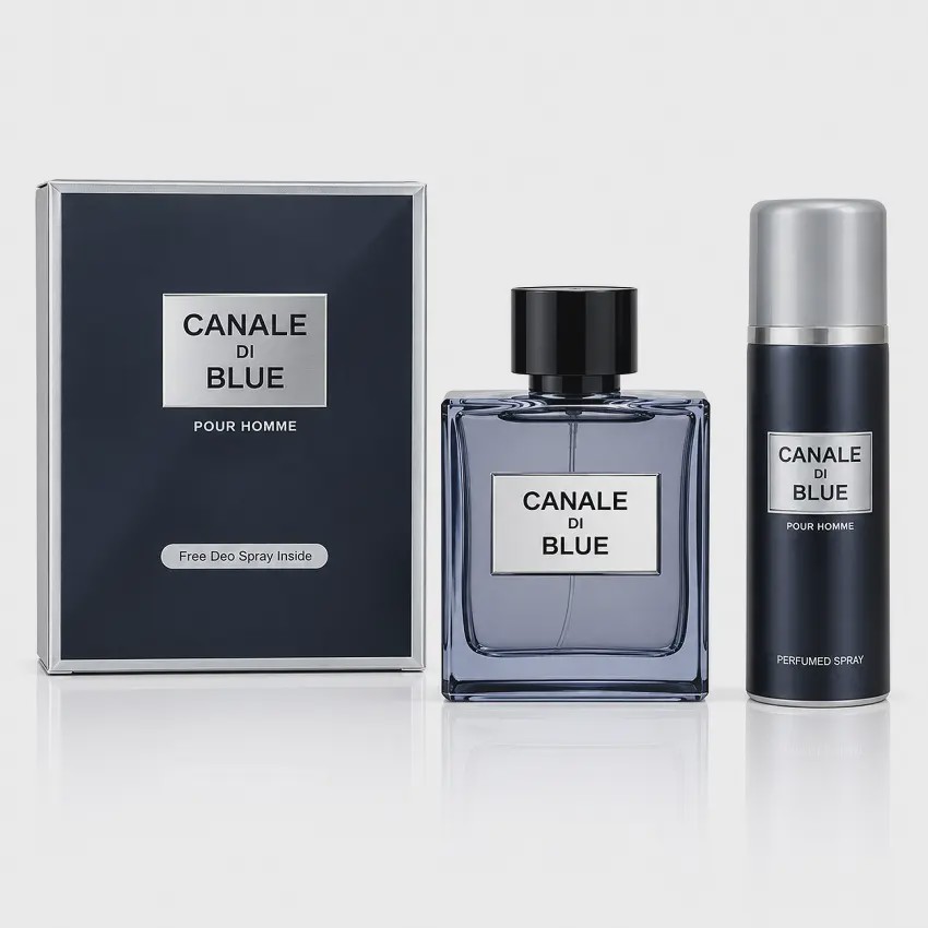 عطر ادکلن مردانه بلو شانل فراگرنس ورد کانال دی بلو 100 میل - Fragrance World Canale Di Blue