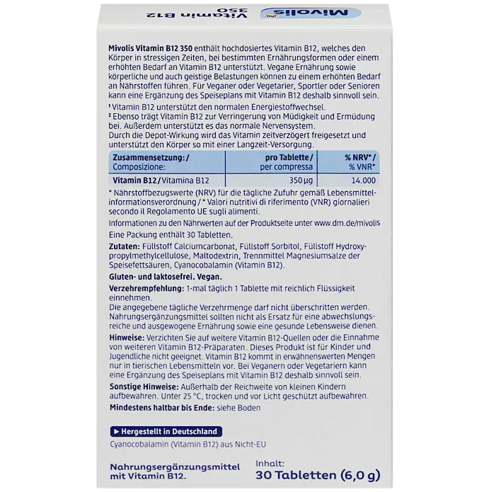 قرص ویتامین B12 دوز 350 میولیس 30 عددجدید