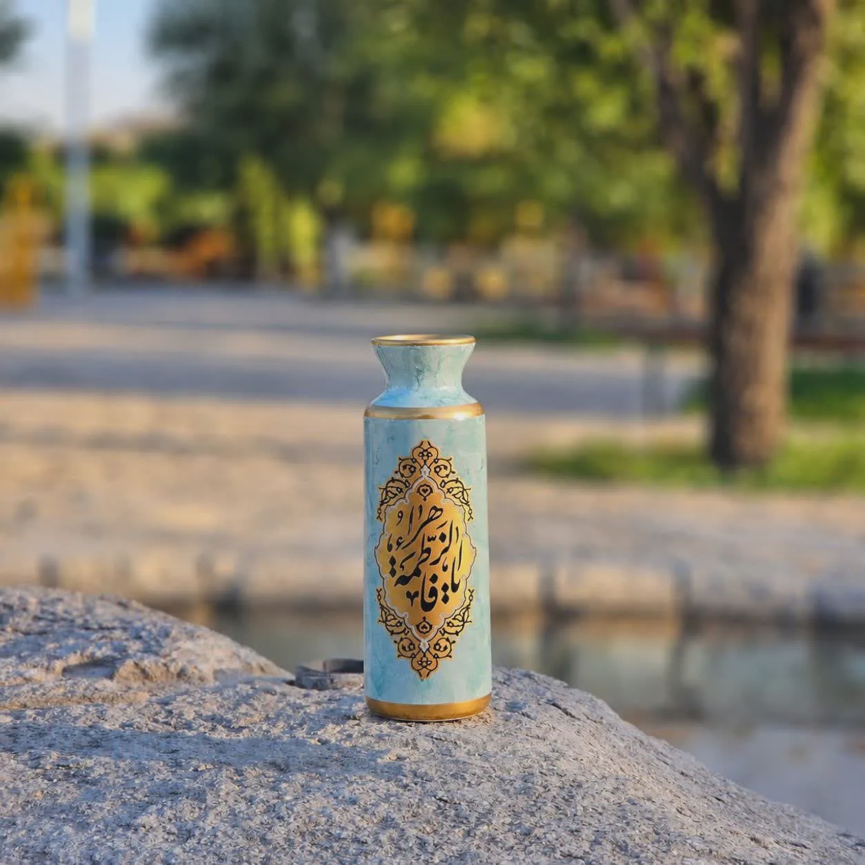 گلدان نفیس اسموتی اهل بیت(ع) فیروزه ایجدید