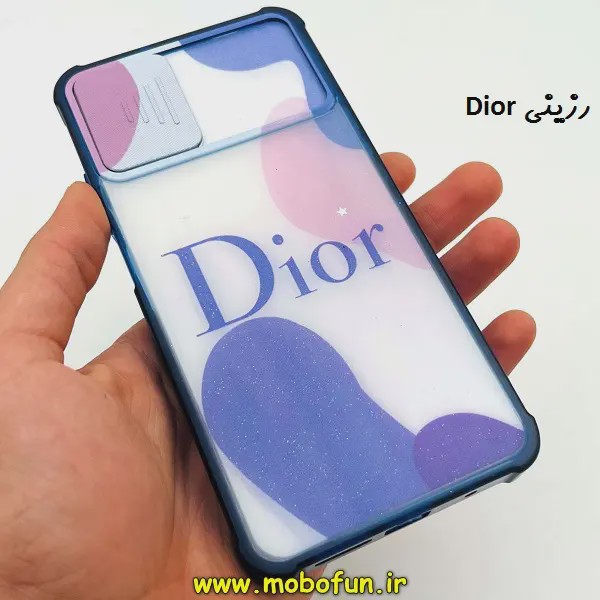 قاب گوشی Poco M3 شیائومی طرح رزینی IMD ایربگ دار فانتزی محافظ لنز دار کشویی رزینی Dior کد E23-172837