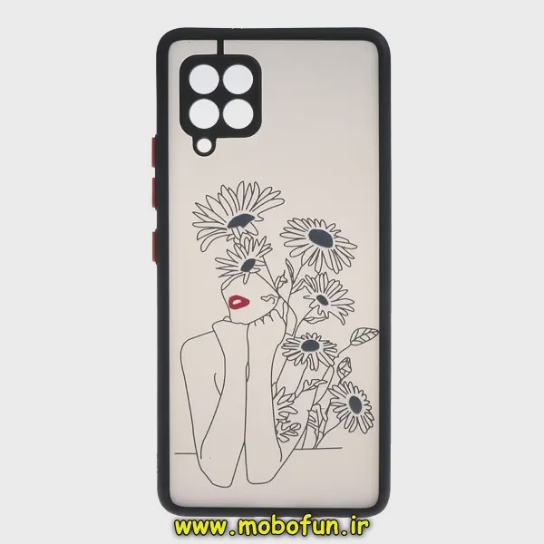 قاب گوشی Galaxy A42 سامسونگ پشت مات طرح دار محافظ لنزدار طرح دخترونه کد 145
