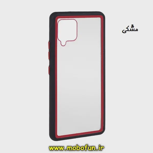 قاب گوشی Galaxy A42 - Galaxy M42 سامسونگ طرح پشت طلق شفاف دور سیلیکونی رنگی مشکی کد E35-176020