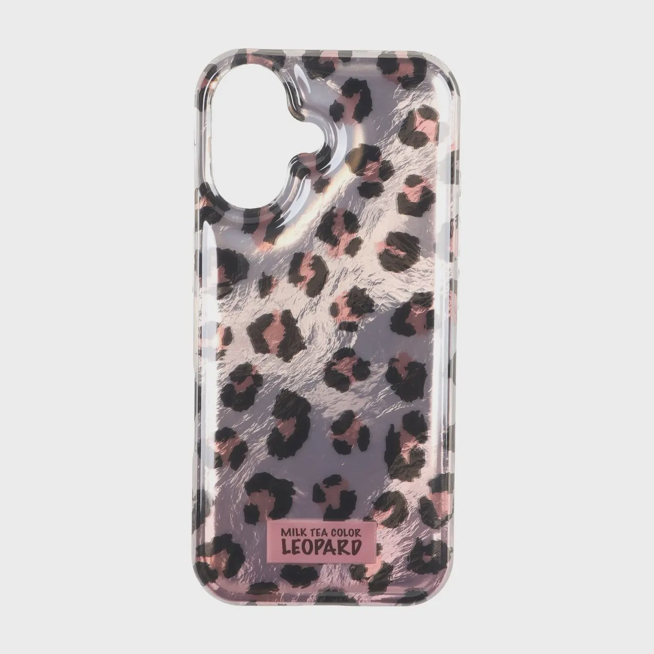 قاب گوشی iPhone 16 آیفون موج دار ابر و بادی براق درجه یک لنز برجسته طرح پلنگی کد E51-181635