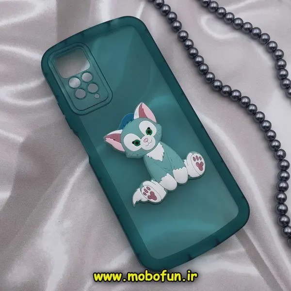 قاب گوشی Xiaomi Redmi Note 11 Pro 4G Global - Redmi Note 11 Pro 5G Global شیائومی طرح ژله ای شفاف بالشتی سه بعدی گربه...