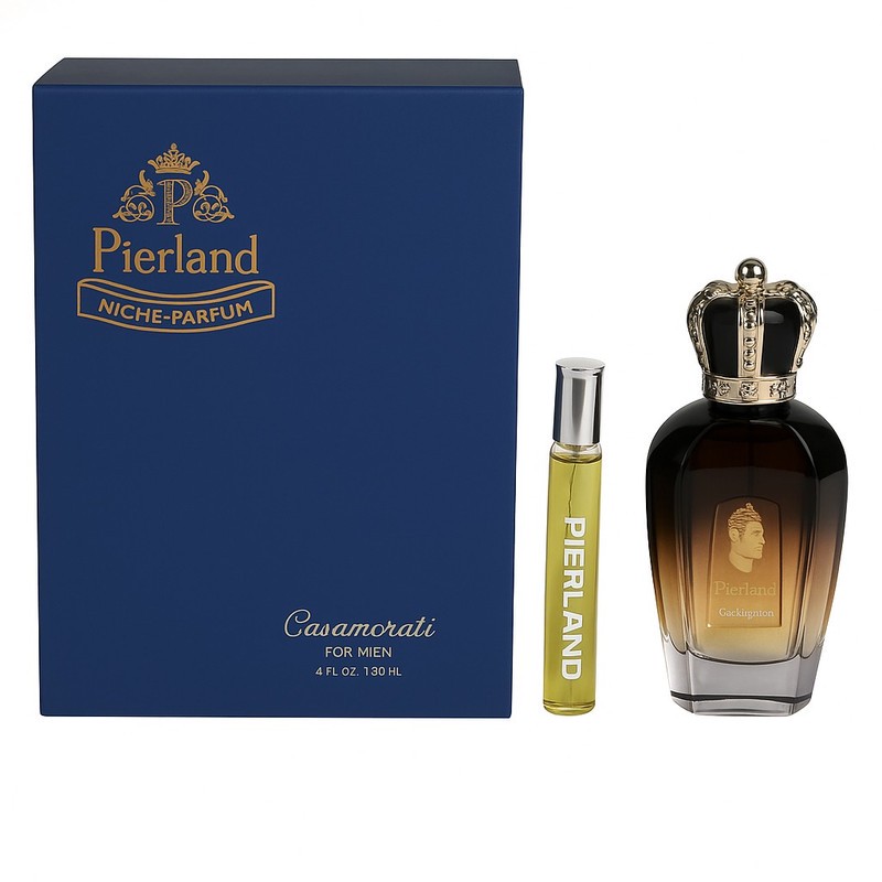 ادو پرفیوم مردانه پیرلند مدل کازاموراتی با رایحه گرم و تند حجم 120 میلی لیتر به همراه عطر جیبی مدل کازاموراتی با رایح...