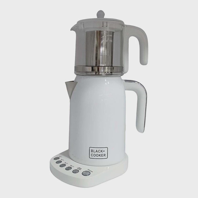 چای ساز بلک کوکر مدل BCTM-18B ظرفیت 2 لیتر با کتری استیلجدید