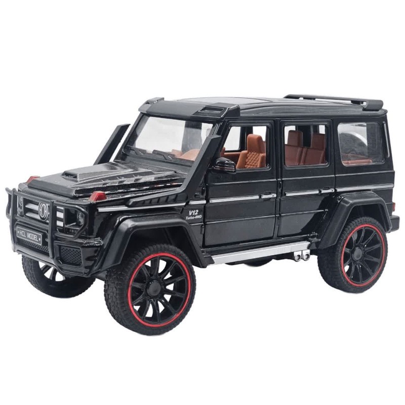 ماشین بازی ناب سل مدل بنز جی کلاس فلزی دودزا چراغدار موزیکال عقب کش کد Musical Die-cast Mercedes-Benz G-Class Pull-ba...جدید